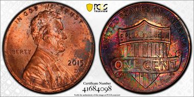 2015-D 1C Shield MS63BN