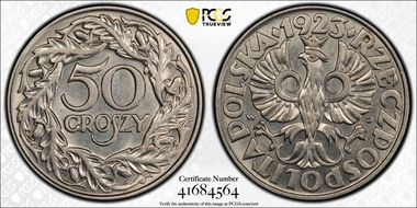 1923 50 Gr Y-13 Ni AU58