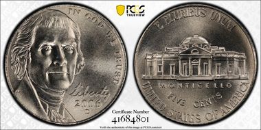 2006-D 5C Monticello Satin Finish SP68FS