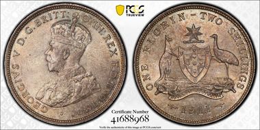 1911 Florin KM-27  Ag MS65