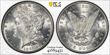 1891-S $1 MS62