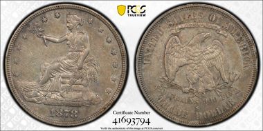 1878-S T$1 Trade XF45