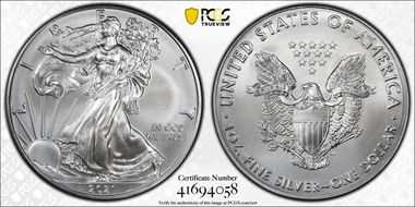2021 $1 Silver Eagle - Type 1 MS70