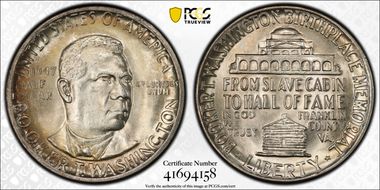1947 50C Booker T. Washington MS67