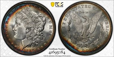 1887 $1 MS64