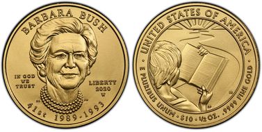 2020-W $10 Barbara Bush MS70