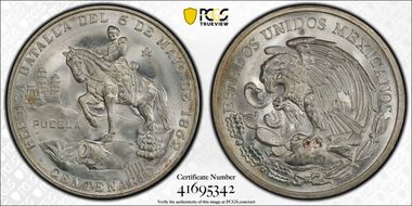 (1962)-Mo Medal Grove-800a Ag Cinco de Mayo MS67