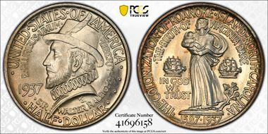 1937 50C Roanoke MS67