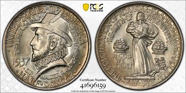 1937 50C Roanoke MS66