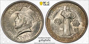 1937 50C Roanoke MS65