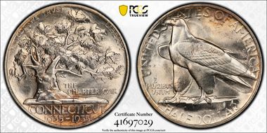 1935 50C Connecticut MS64