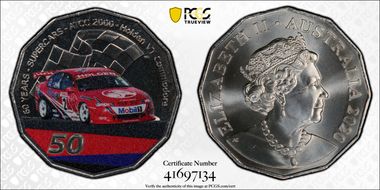 2020 50C 60th Ann ATCC- Supercars Holden VT Commodore Colorized MS68
