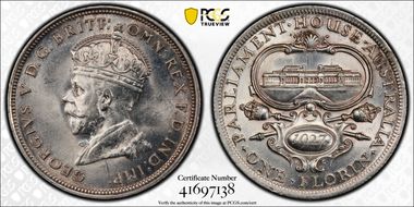 1927(m) Florin Canberra  KM-31 MS63