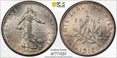 1916 1 Fr Gad-467 F-217 MS64