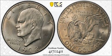 1972 $1 Type 1 MS66