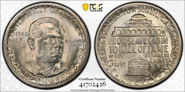 1948-D 50C Booker T. Washington MS67