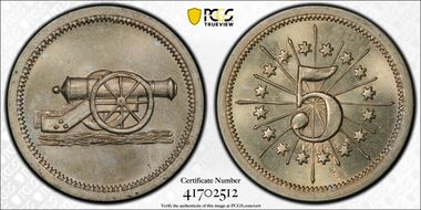 (1895) Tk 5C GH-406 Mayaguez MS65