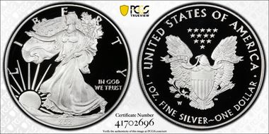 2021-W  $1 Silver Eagle - Type 1 First Strike PR70DCAM