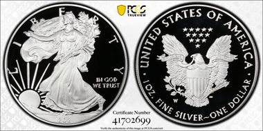 2021-W  $1 Silver Eagle - Type 1 First Strike PR70DCAM