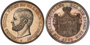 1867-A Thaler KM-135 Dav-929 MS63