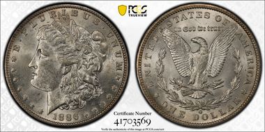 1886-O $1 AU58
