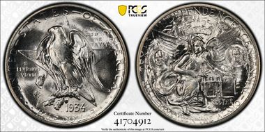 1934 50C Texas MS66