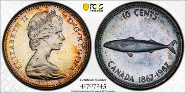 1967 10C 0.500 Ag MS64