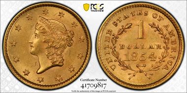 1854 G$1 Type 1 MS63