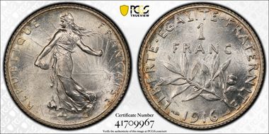 1916 1 Fr Gad-467 F-217 MS66