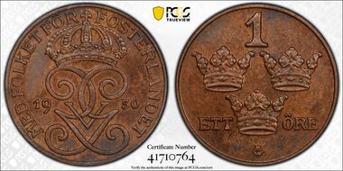 1950 Öre KM-777.2 Bronze PL63BN