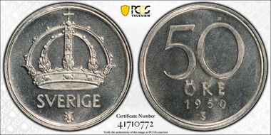 1950-TS 50 Öre PL66+