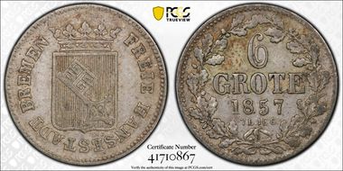 1857 6 Gt XF45
