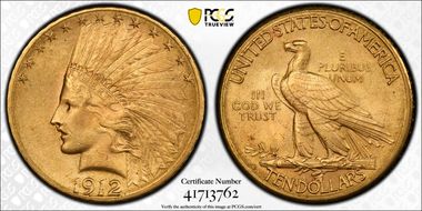1912-S $10 MS63+