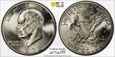 1972-S $1 Silver MS66