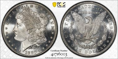 1880-S $1 MS67+ 