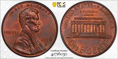 1996-D 1C AU58BN