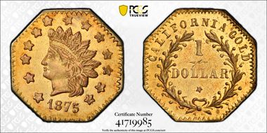 1875 G$1 BG-1127 MS62