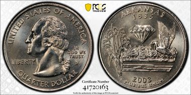 2003-D 25C Arkansas MS65