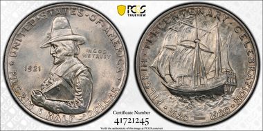 1921 50C Pilgrim MS64