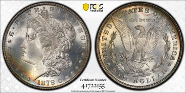 1878 8TF $1 MS66+