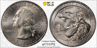 2021-P 25C Tuskegee Airmen NP MS65