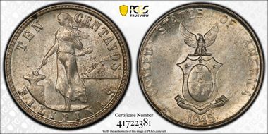 1945-D/D 10C Allen 9.05a MS64