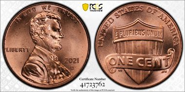 2021-D 1C Shield Early Find MS66RD