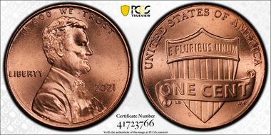 2021 1C Shield Early Find MS67RD