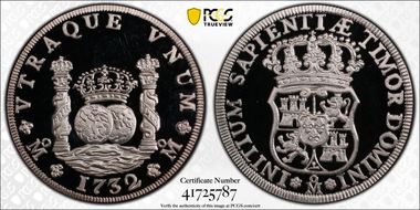 "1732" (1987)Mo 5 Onza X-MB49 Ag PR67DCAM