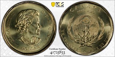 2020 $1 UN Charter 75th Anniversary MS67