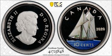 2020 10C Colorized - Silver PR69DCAM