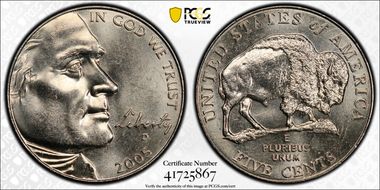 2005-D 5C Bison MS65