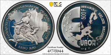 2001 qp 500 Fr Europa Silver KM-222 PR68DCAM