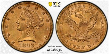 1893 $10 MS62